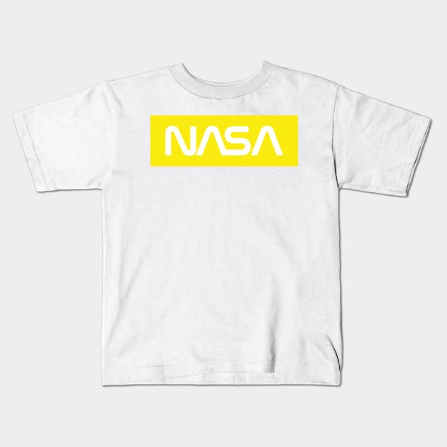 NASA Box Logo - Yellow 2 Kids T-Shirt by GreazyL